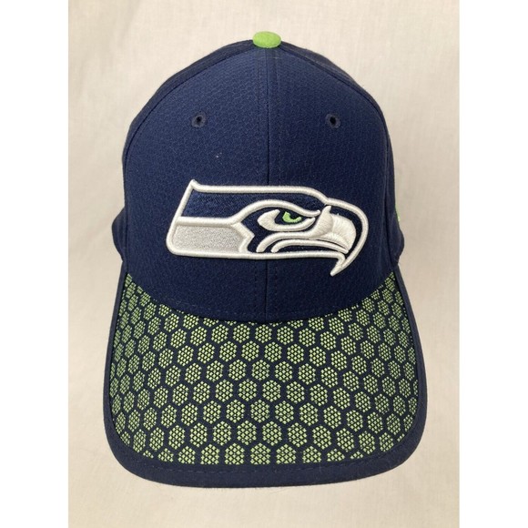 NFL Seattle Seahawks Embroidered New Era 39Thirty Flexible Ball Cap Hat - Picture 1 of 6